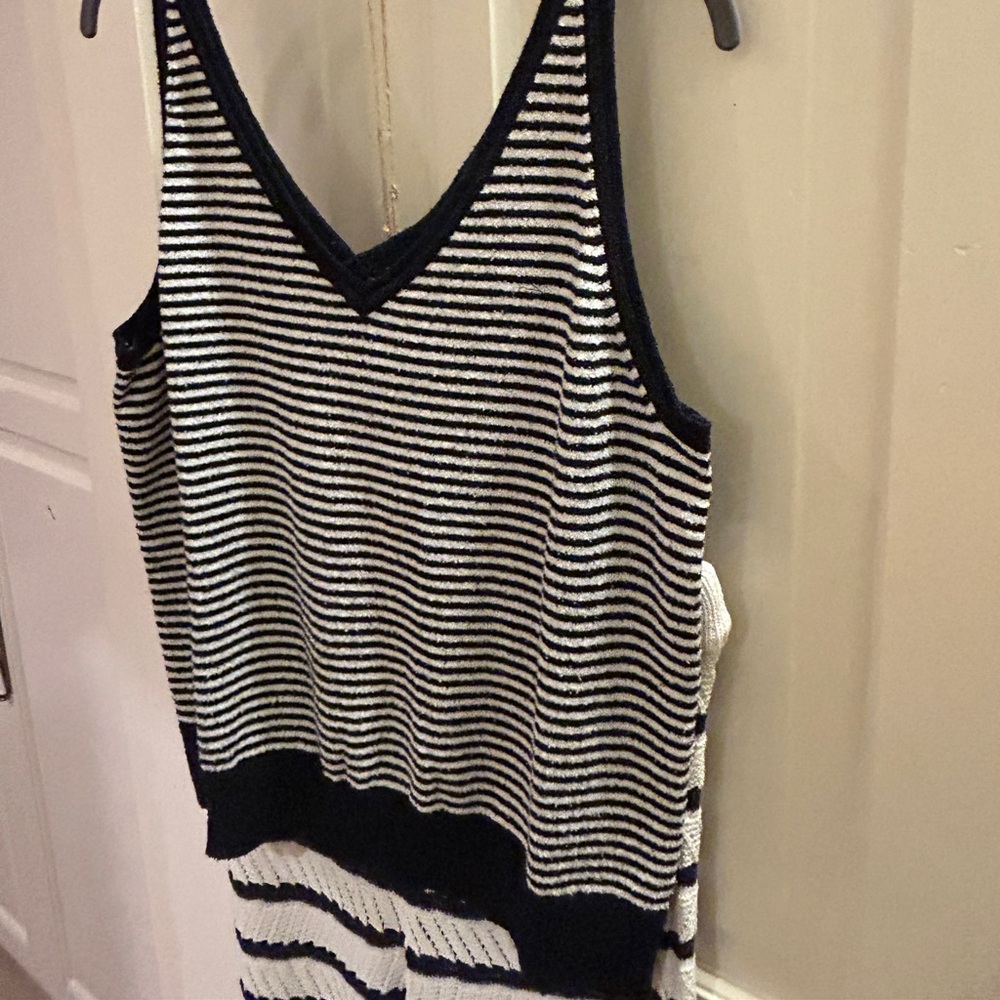 Striped Knit Navy Blue Stripe Nautica Terry Beach Cloth Size XL - Picture 6 of 11